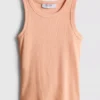 Cotton-rich ribbed racerback tank Cotton-rich ribbed racerback tank