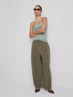 Cotton rich stretch cami top