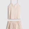 Cotton-rich stretch shorty pajamas Cotton-rich stretch shorty pajamas