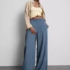 Cotton-rich wide-leg pleated joggers Cotton-rich wide-leg pleated joggers
