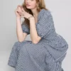 Cotton seersucker midi smock dress Cotton seersucker midi smock dress