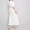 Cotton seersucker midi smock dress Cotton seersucker midi smock dress