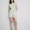 Cotton shirred tank top Cotton shirred tank top