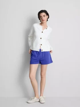 Cotton split hem lounge shorts Cotton split hem lounge shorts