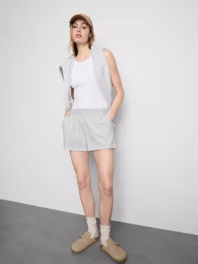 Cotton split hem lounge shorts Cotton split hem lounge shorts