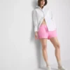Cotton split hem lounge shorts Cotton split hem lounge shorts