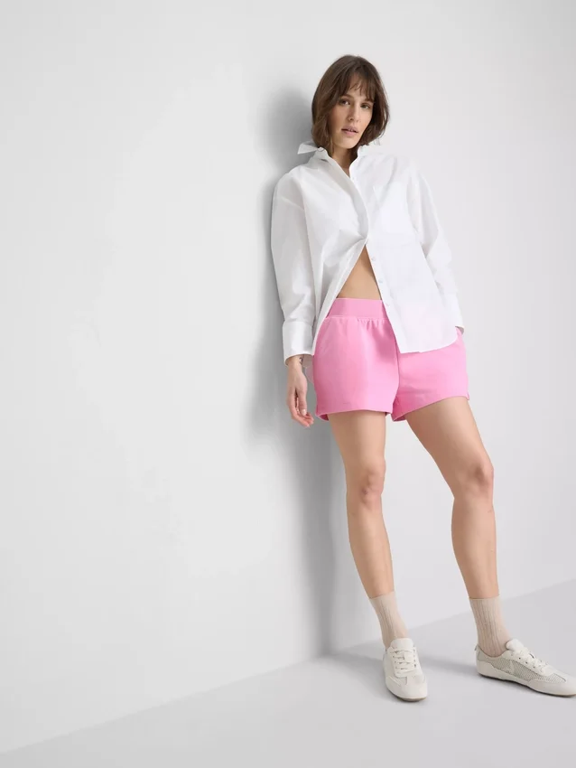 Cotton split hem lounge shorts Cotton split hem lounge shorts