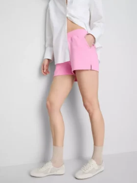 Cotton split hem lounge shorts Cotton split hem lounge shorts