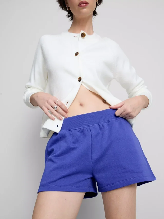 Cotton split hem lounge shorts Cotton split hem lounge shorts