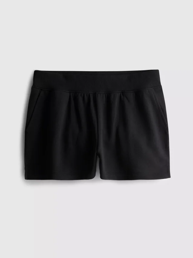 Cotton split hem lounge shorts Cotton split hem lounge shorts