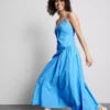Cotton strappy corset midi dress Cotton strappy corset midi dress