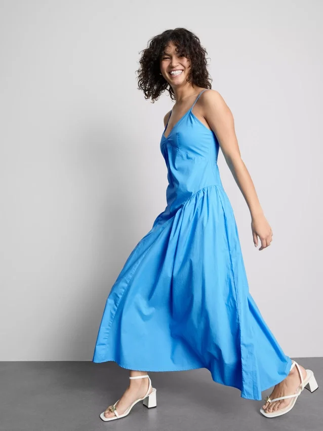 Cotton strappy corset midi dress Cotton strappy corset midi dress