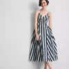 Cotton strappy corset midi dress Cotton strappy corset midi dress