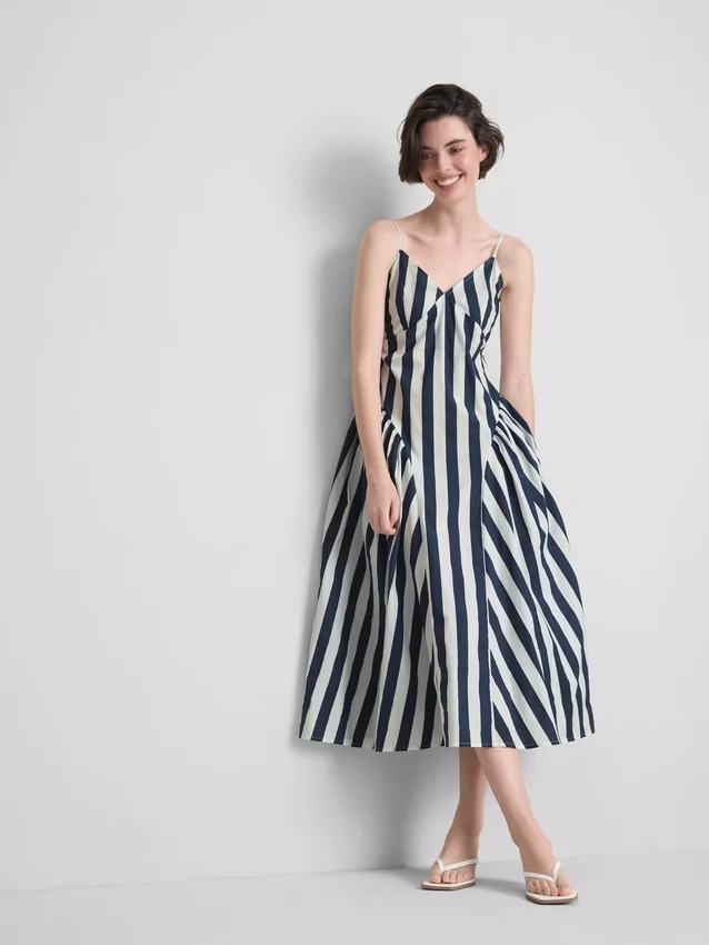 Cotton strappy corset midi dress Cotton strappy corset midi dress