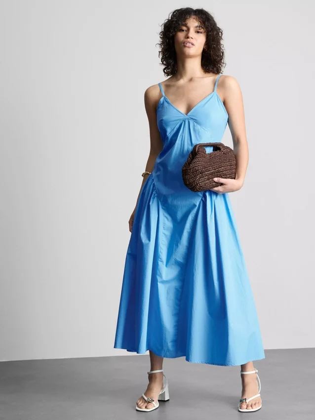 Cotton strappy corset midi dress Cotton strappy corset midi dress