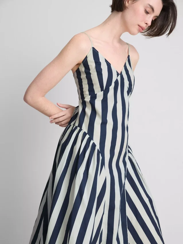 Cotton strappy corset midi dress Cotton strappy corset midi dress