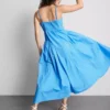 Cotton strappy corset midi dress Cotton strappy corset midi dress