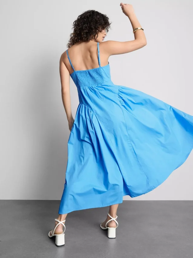 Cotton strappy corset midi dress Cotton strappy corset midi dress