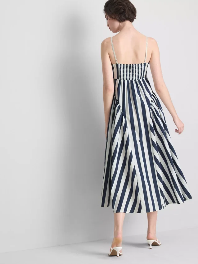 Cotton strappy corset midi dress Cotton strappy corset midi dress