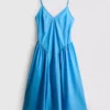 Cotton strappy corset midi dress Cotton strappy corset midi dress