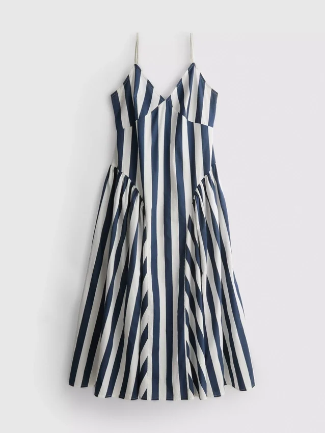 Cotton strappy corset midi dress Cotton strappy corset midi dress