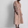 Cotton striped midaxi smock dress Cotton striped midaxi smock dress