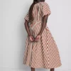 Cotton striped midaxi smock dress Cotton striped midaxi smock dress