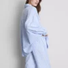 Cotton striped oxford pajama shirt Cotton striped oxford pajama shirt