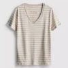 Cotton striped v-neck tee Cotton striped v-neck tee