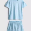 Cotton t-shirt shorty pajamas Cotton t-shirt shorty pajamas
