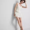 Cotton tiered embroidered mini skirt Cotton tiered embroidered mini skirt