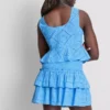 Cotton tiered embroidered mini skirt Cotton tiered embroidered mini skirt
