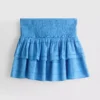 Cotton tiered embroidered mini skirt Cotton tiered embroidered mini skirt