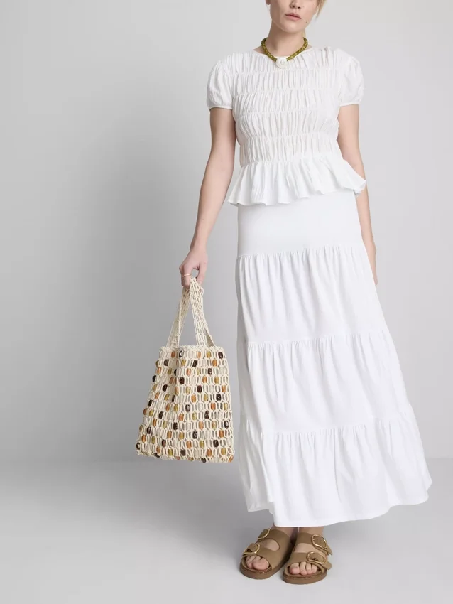 Cotton tiered maxi peasant skirt Cotton tiered maxi peasant skirt