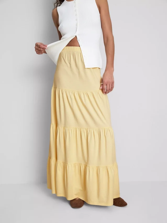 Cotton tiered maxi peasant skirt Cotton tiered maxi peasant skirt