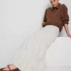 Cotton tiered maxi peasant skirt Cotton tiered maxi peasant skirt