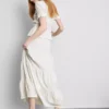 Cotton tiered maxi peasant skirt