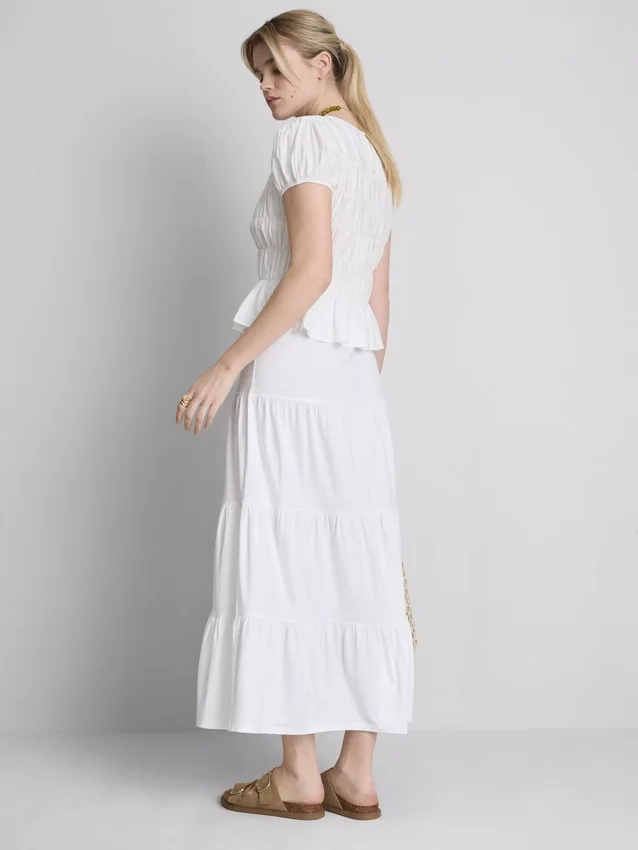 Cotton tiered maxi peasant skirt Cotton tiered maxi peasant skirt