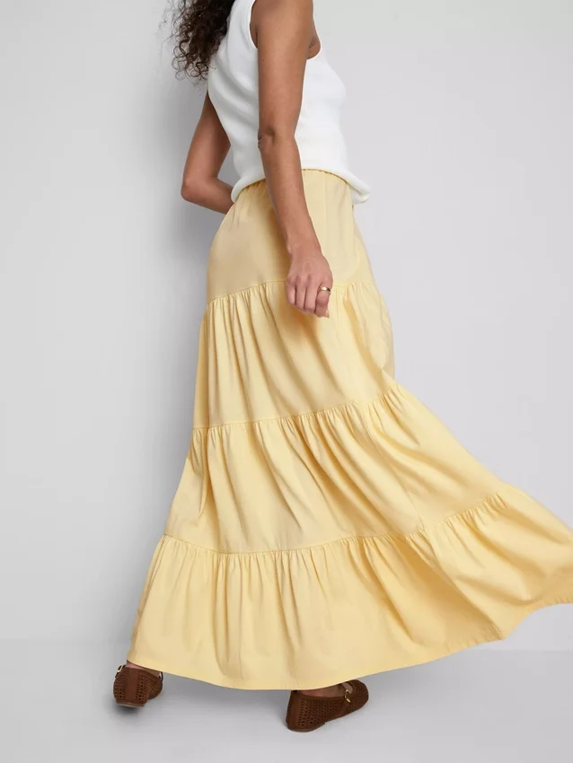 Cotton tiered maxi peasant skirt Cotton tiered maxi peasant skirt