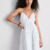 Cotton tiered v-neck mini dress Cotton tiered v-neck mini dress