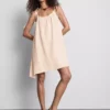 Cotton trapeze mini dress