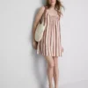 Cotton trapeze mini dress