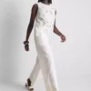 Cotton wide leg embroidered pants Cotton wide leg embroidered pants