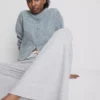 Cozy wide-leg cotton-blend joggers