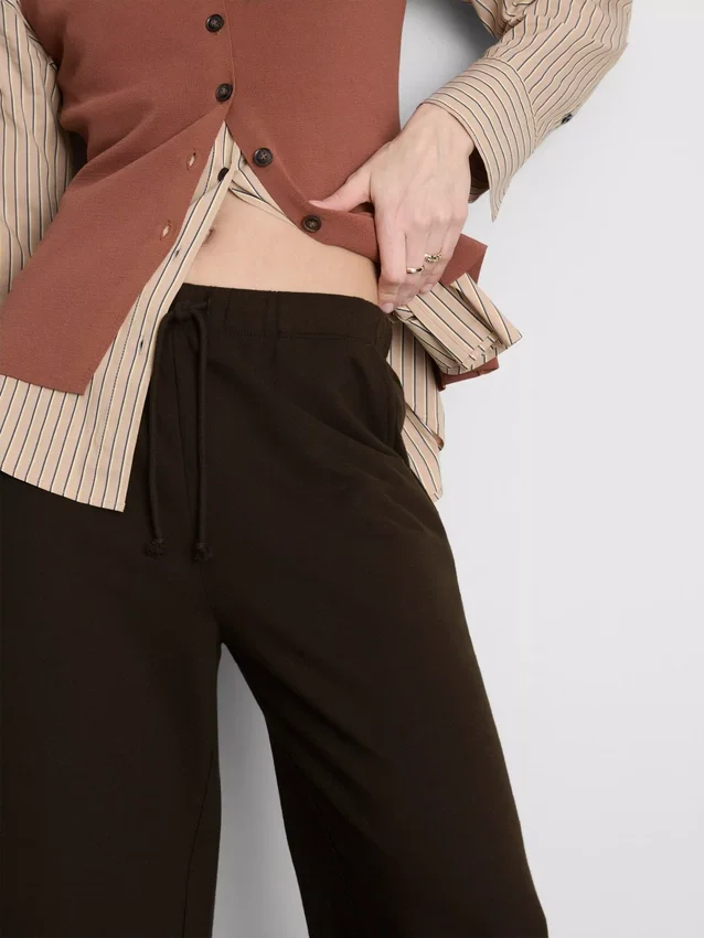 Cozy wide-leg cotton-blend joggers Cozy wide-leg cotton-blend joggers