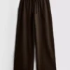 Cozy wide-leg cotton-blend joggers Cozy wide-leg cotton-blend joggers