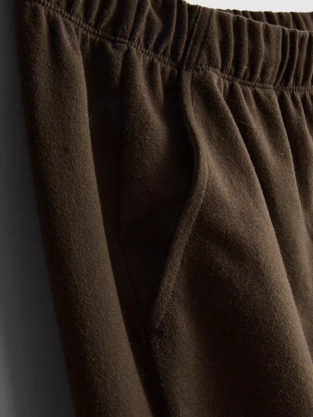 Cozy wide-leg cotton-blend joggers Cozy wide-leg cotton-blend joggers