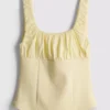 Crepe square-neck corset top Crepe square-neck corset top