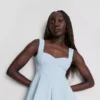 Crepe sweetheart peplum top