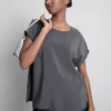 Crew neck roll sleeve tee Crew neck roll sleeve tee
